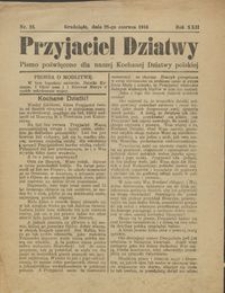 Przyjaciel Dziatwy : pismo poświęcone dla naszej kochanej dziatwy polskiej 1916.06.28 nr 23
