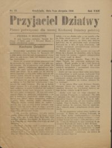 Przyjaciel Dziatwy : pismo poświęcone dla naszej kochanej dziatwy polskiej 1916.08.02 nr 27