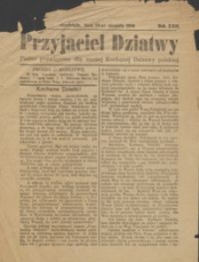 Przyjaciel Dziatwy : pismo poświęcone dla naszej kochanej dziatwy polskiej 1916.08.13 nr 28
