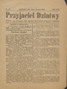 Przyjaciel Dziatwy : pismo poświęcone dla naszej kochanej dziatwy polskiej 1916.08.19 nr 29