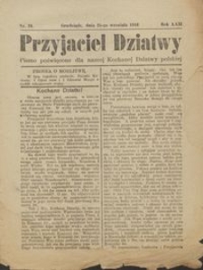 Przyjaciel Dziatwy : pismo poświęcone dla naszej kochanej dziatwy polskiej 1916.09.24 nr 34