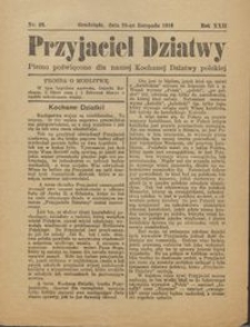 Przyjaciel Dziatwy : pismo poświęcone dla naszej kochanej dziatwy polskiej 1916.11.24 nr 38