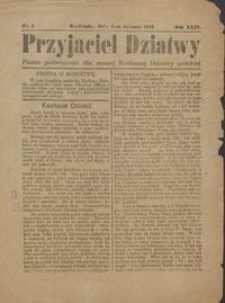 Przyjaciel Dziatwy : pismo poświęcone dla naszej kochanej dziatwy polskiej 1918.01.08 nr 1