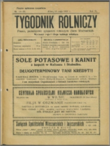 Tygodnik Rolniczy 1925, R. 9 nr 19/20