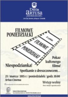 Filmowe poniedziałki : pokaz kultowego filmu : Niespodzianka! Spotkanie z dreszczowcem : 23 marca 2015 r.