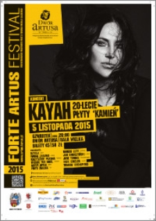 Forte Artus Festival 2015 : koncert : Kayah : 20-lecie płyty „Kamień” : 5 listopada 2015