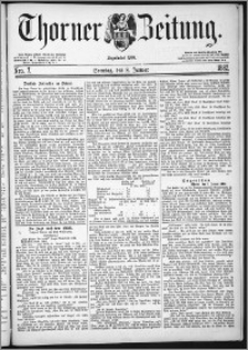 Thorner Zeitung 1882, Nro. 7 + Beilage