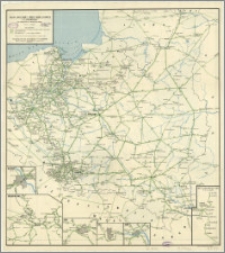 Mapa polskiej sieci kolejowej i lotniczej : do urzędowego rozkładu jazdy : podziałka 1:2 000 000