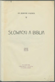 Słowacki a biblia