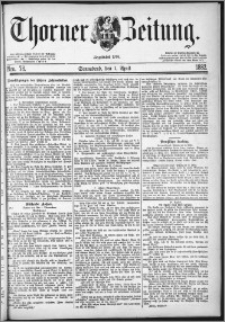 Thorner Zeitung 1882, Nro. 78