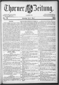 Thorner Zeitung 1882, Nro. 79 + Beilage