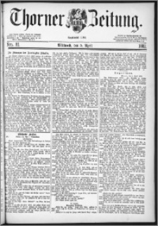 Thorner Zeitung 1882, Nro. 81
