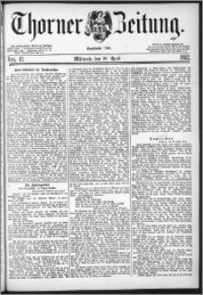 Thorner Zeitung 1882, Nro. 91