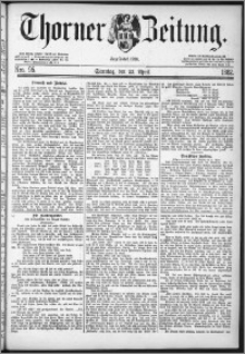 Thorner Zeitung 1882, Nro. 95