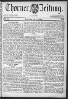 Thorner Zeitung 1882, Nro. 233