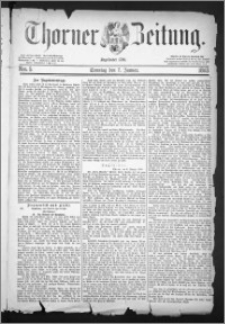 Thorner Zeitung 1883, Nro. 5 + Beilage