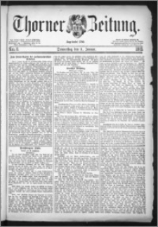 Thorner Zeitung 1883, Nro. 8 + Extra-Blatt