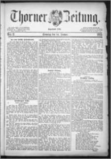 Thorner Zeitung 1883, Nro. 11 + Beilage