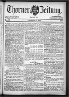 Thorner Zeitung 1883, Nro. 76