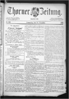 Thorner Zeitung 1883, Nro. 297 + Beilage