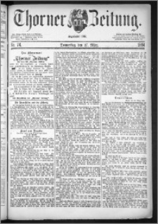 Thorner Zeitung 1884, Nro. 74
