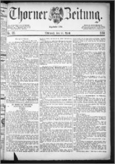 Thorner Zeitung 1884, Nro. 89