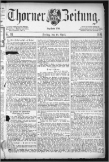 Thorner Zeitung 1884, Nro. 91