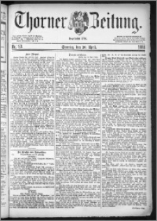 Thorner Zeitung 1884, Nro. 93 + Beilagenwerbung