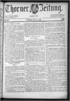 Thorner Zeitung 1884, Nro. 164 + Beilagenwerbung