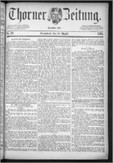 Thorner Zeitung 1884, Nro. 191