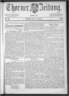 Thorner Zeitung 1885, Nro. 23 + Beilagenwerbung