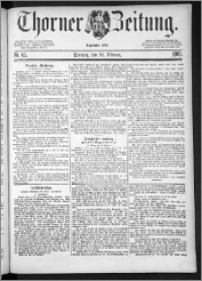 Thorner Zeitung 1885, Nro. 45 + Beilagenwerbung