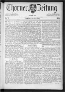 Thorner Zeitung 1885, Nro. 71 + Beilagenwerbung