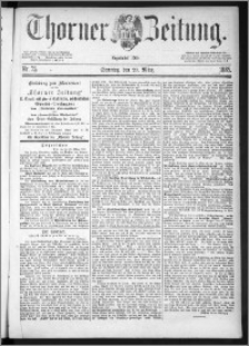 Thorner Zeitung 1885, Nro. 75 + Beilage