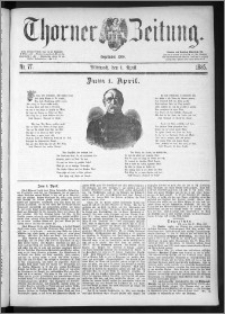 Thorner Zeitung 1885, Nro. 77 + Beilage