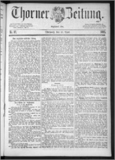 Thorner Zeitung 1885, Nro. 87