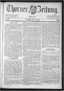 Thorner Zeitung 1885, Nro. 92 + Beilagenwerbung