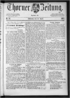 Thorner Zeitung 1885, Nro. 99