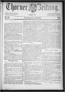 Thorner Zeitung 1885, Nro. 205