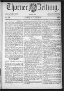 Thorner Zeitung 1885, Nro. 209