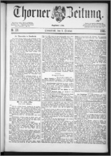 Thorner Zeitung 1885, Nro. 231 + Beilagenwerbung