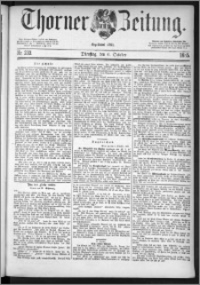 Thorner Zeitung 1885, Nro. 233 + Beilagenwerbung