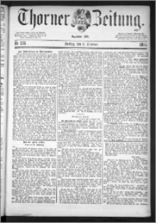 Thorner Zeitung 1885, Nro. 236