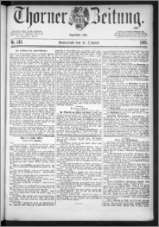 Thorner Zeitung 1885, Nro. 243 + Extra-Beilage