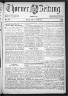 Thorner Zeitung 1885, Nro. 278 + Beilagenwerbung