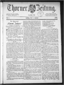 Thorner Zeitung 1886, Nro. 1