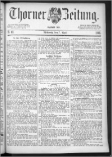 Thorner Zeitung 1886, Nro. 82