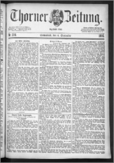 Thorner Zeitung 1886, Nro. 206