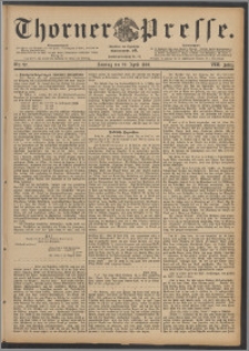 Thorner Presse 1890, Jg. VIII, Nro. 92 + Beilage, Extrablatt