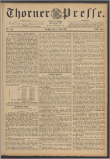 Thorner Presse 1890, Jg. VIII, Nro. 156 + Extrablatt